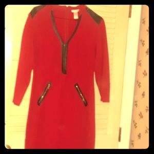 Cache 74578 dress leather pleated all over 🍓🔥🔥